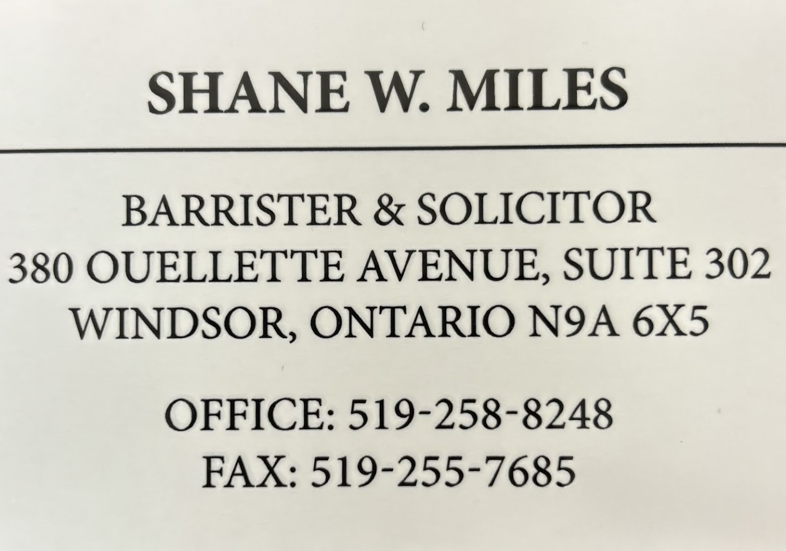 Shane Miles Law